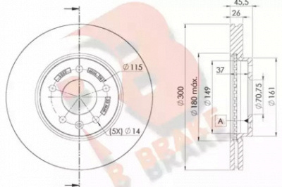 R BRAKE 78rbd21557 -  Тормозной диск
